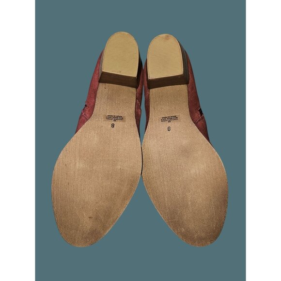 2/$35-Stitch Fix Diba Sleek Suede Bootie Stacked Heel Women 7M Leather Upper - Picture 11 of 13